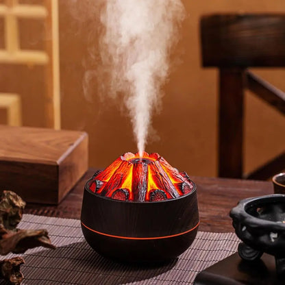 EmberGlow Dark Wood LED Aromatherapy Diffuser