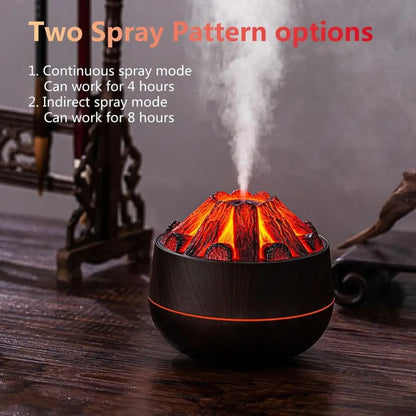 EmberGlow Dark Wood LED Aromatherapy Diffuser