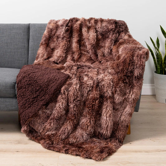 Aeon Cocoa Cloud Twin-Sized Sherpa Throw